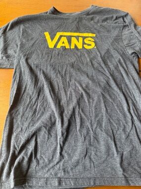 Vans Charcoal T‑Shirt with Yellow Logo